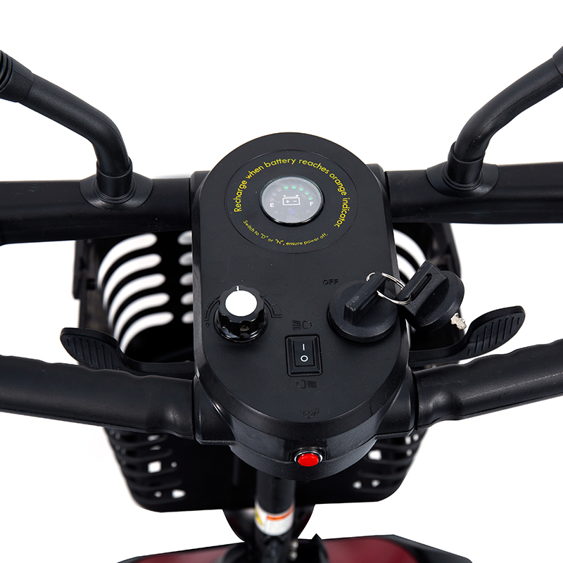 YL-07 4륜 여행 접이식 전동 이동성 스쿠터(바구니 포함)